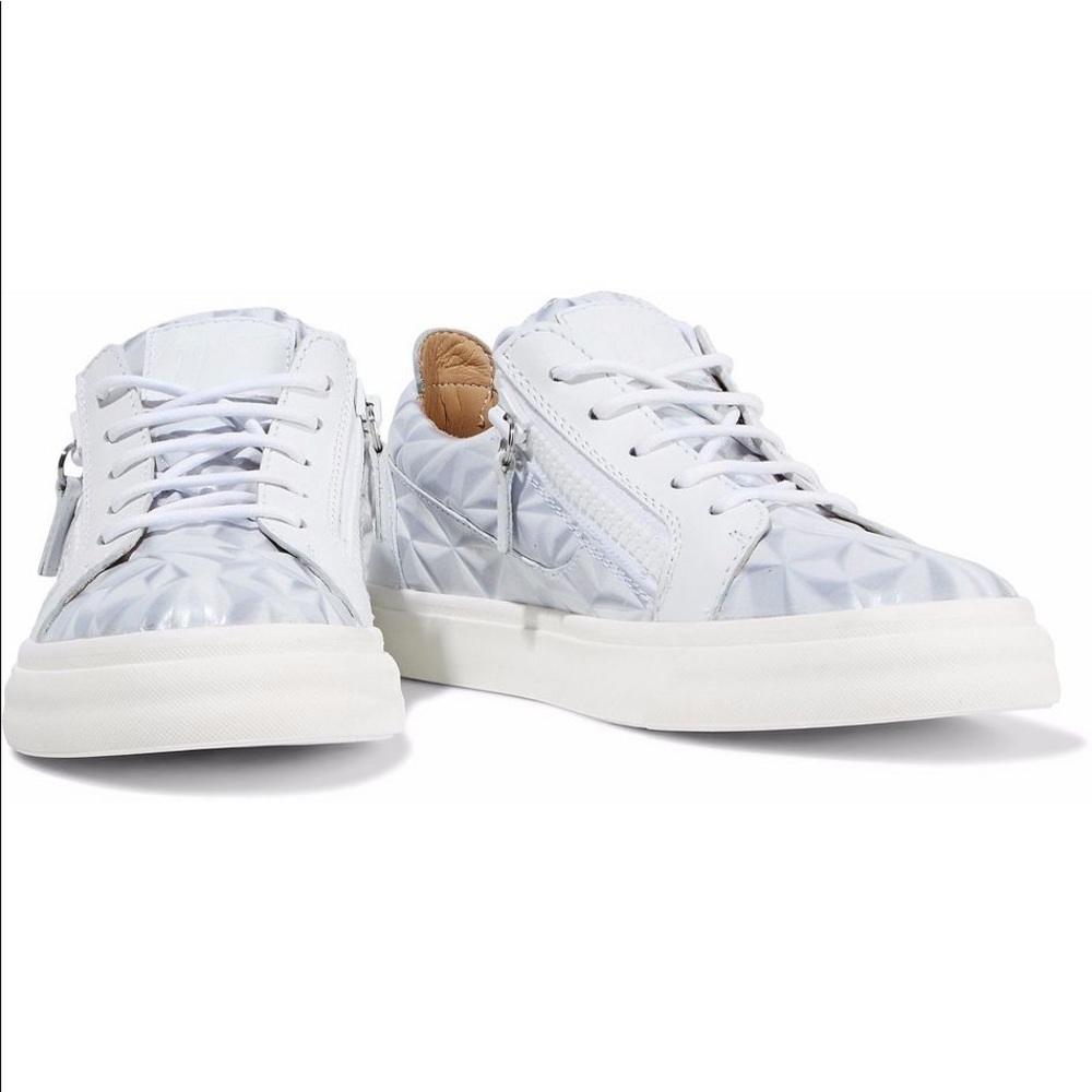 Giuseppe Zanotti London Leather & Metallic Sneaker